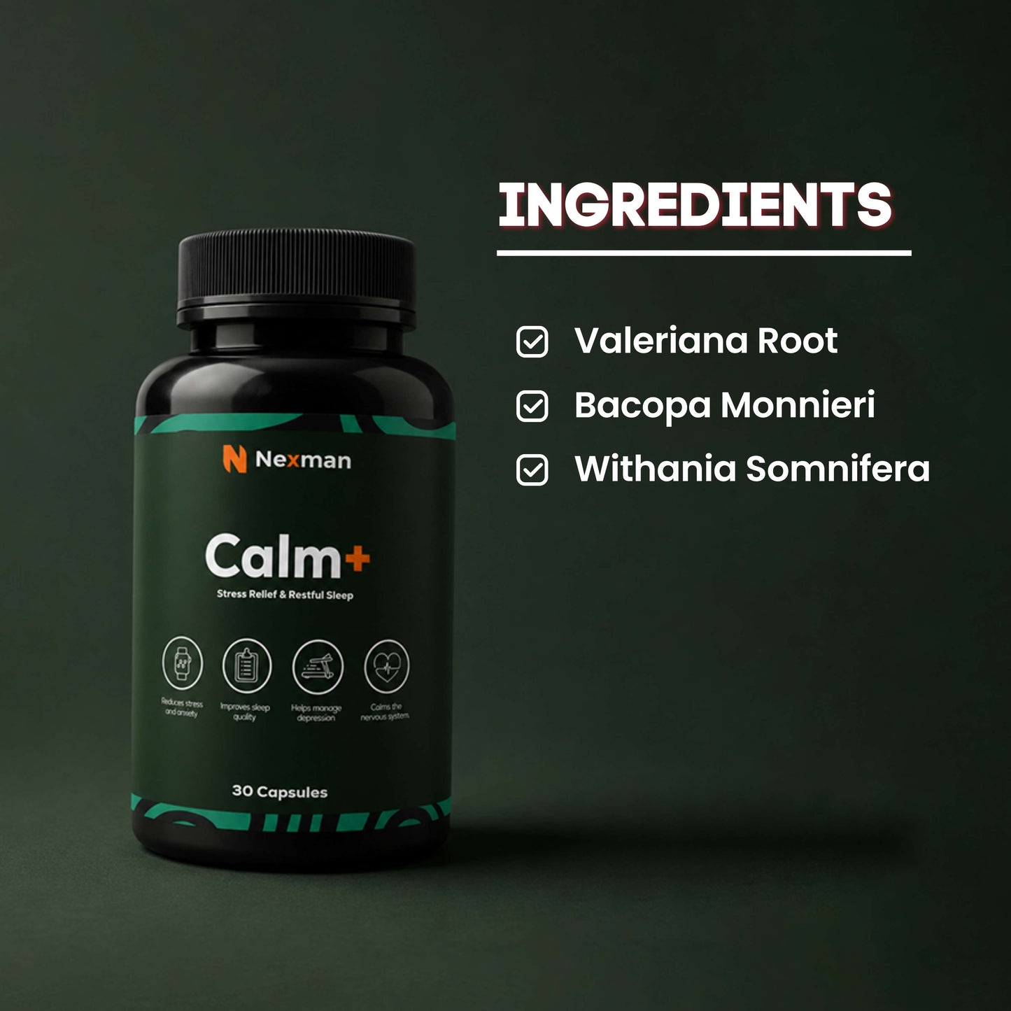 NEXMAN Calm+ (30 Capsules)