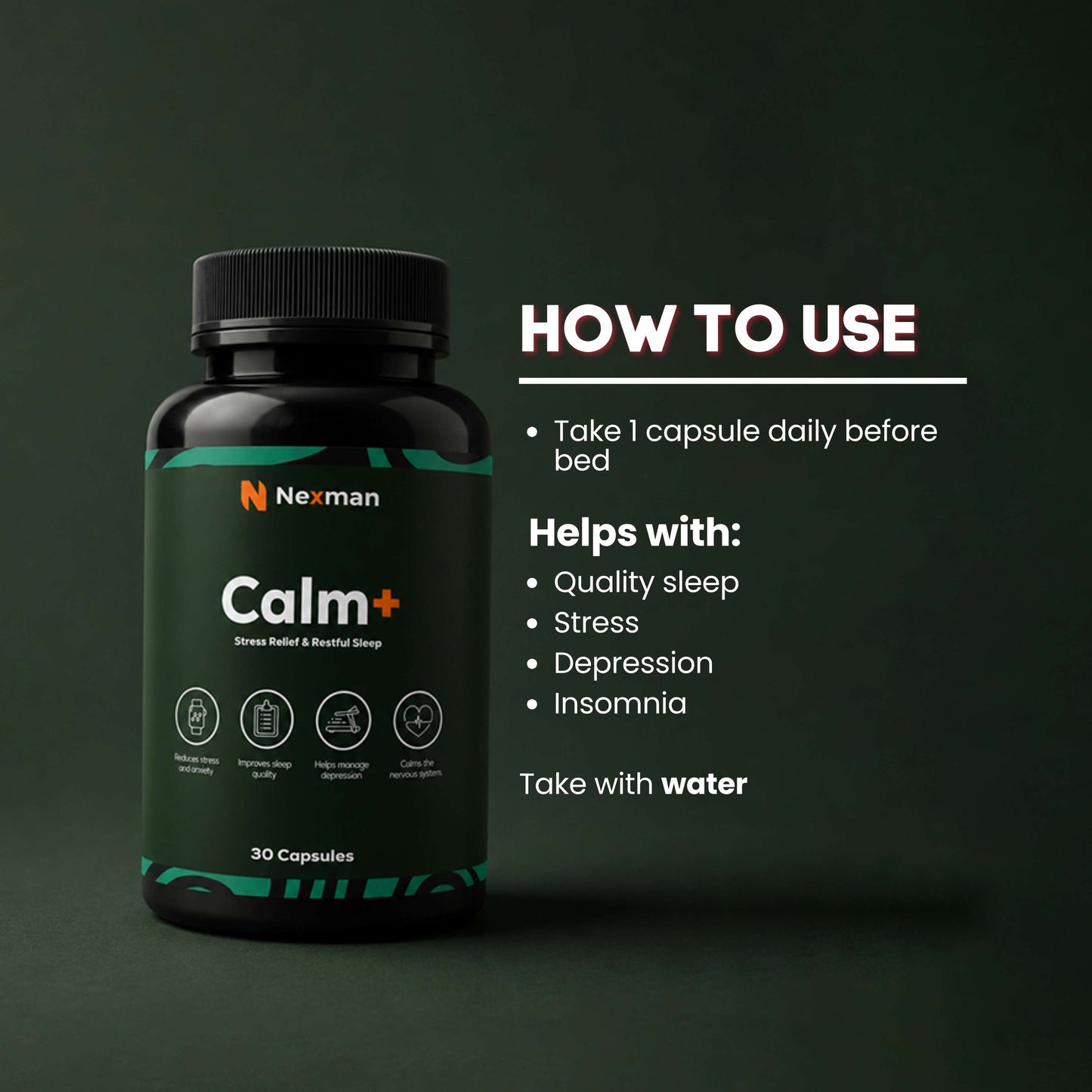NEXMAN Calm+ (30 Capsules)